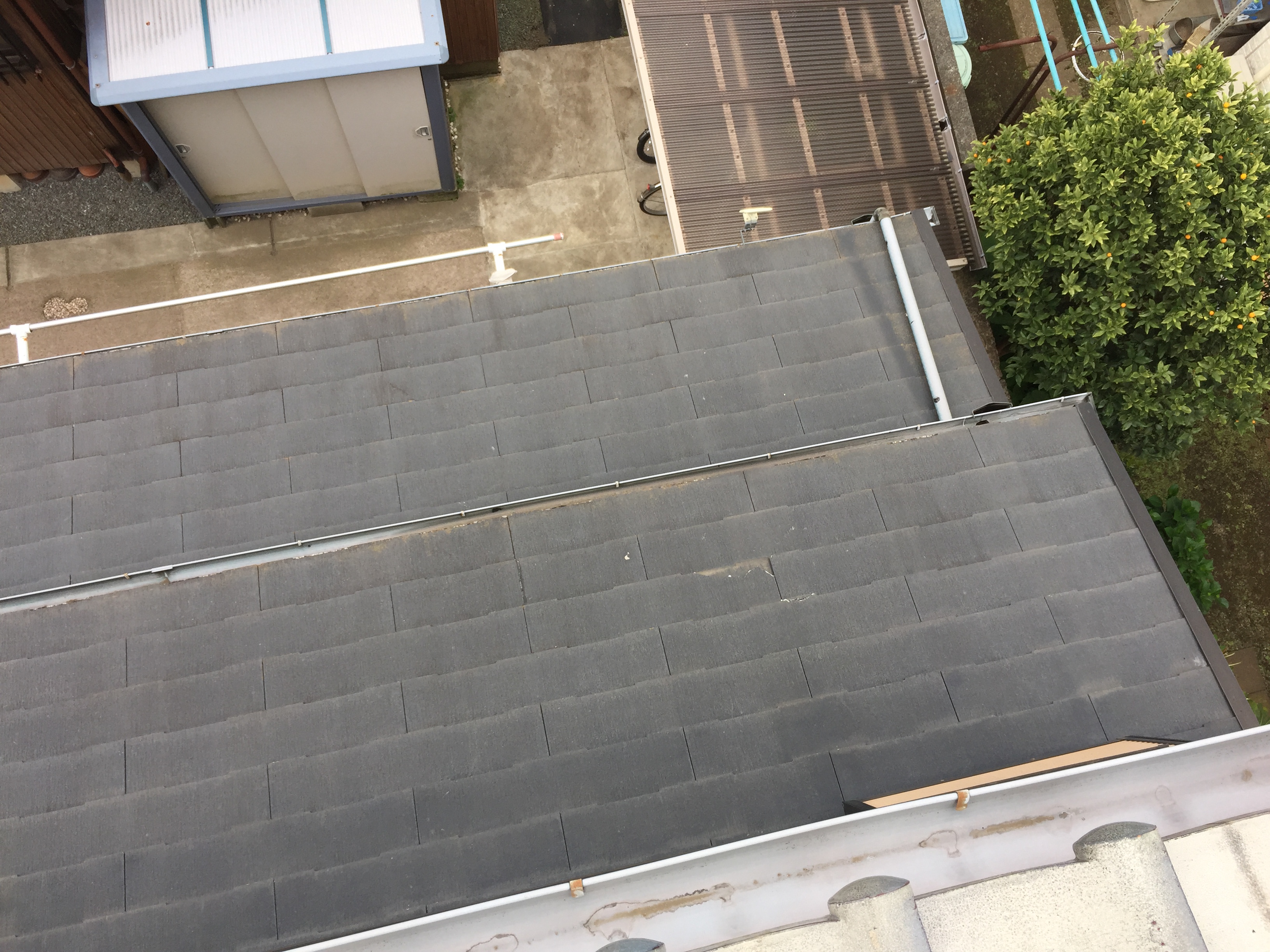 地面に落下の状態